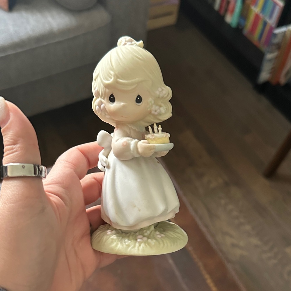 Precious Moments Vintage Birthday Figurine - Charming Figurine with Cake